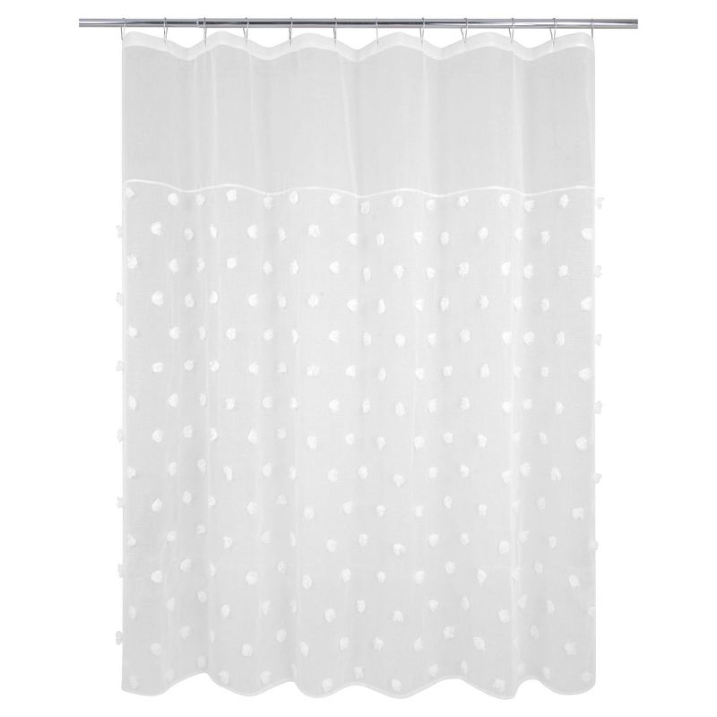 Cameron Shower Curtain White - Allure Home Creations, 1 of 7
