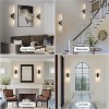 CityFurn 2-Light Modern Black Wall Sconce with Crystal Glass - 3 of 4