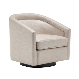 Classic Swivel Barrel Chair - WOVENBYRD - 1 of 4