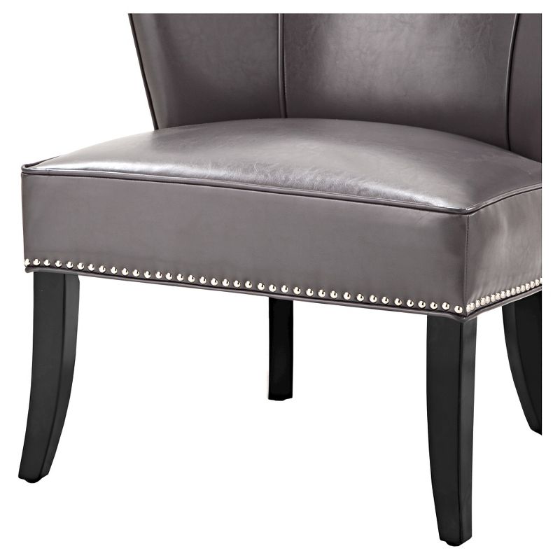 Hilton Concave Back Armless Chair Gray - Madison Park, 3 of 8