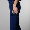 Members Only Women’s Scrub Jogger Cargo Pant with Open Bottom Leg (Printed Waist Pocket Bags) - 3 of 4