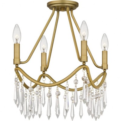 Quoizel Lighting Airedale 4 - Light Semi-Flush Mount in  Aged Brass