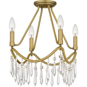 Quoizel Lighting Airedale 4 - Light Semi-Flush Mount in  Aged Brass - 1 of 4