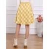 INSPIRE CHIC Women's Christmas Plaids Vintage Tartan Elastic Waist Knee Length A-Line Skirt - 4 of 4