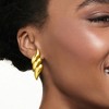 Ross-Simons Italian 18kt Gold Over Sterling Wing-Shaped Drop Earrings - 2 of 3