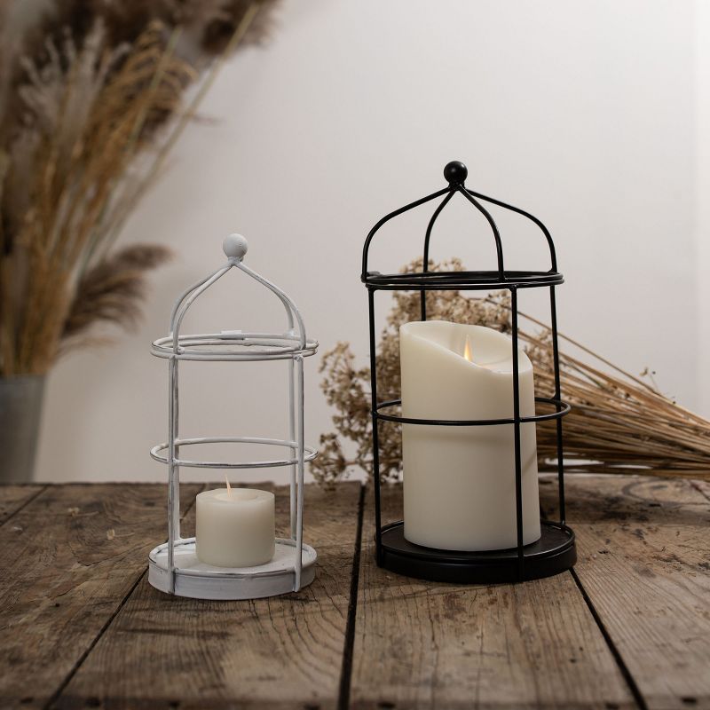Set of 2 Cage Metal Candle Holders - Foreside Home & Garden, 2 of 8