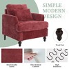 MOONMISS Mid Century Modern Arm Chairs with Studded, Solid Wood Frame,for Bedroom,Reading - 3 of 4