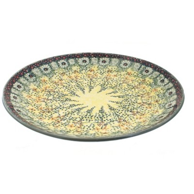 Blue Rose Polish Pottery Sunshine Grotto Dinner Plate