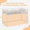 Karl Home Junior Metal Twin Loft Bed with Guard Rails and Stairs - 3 of 4