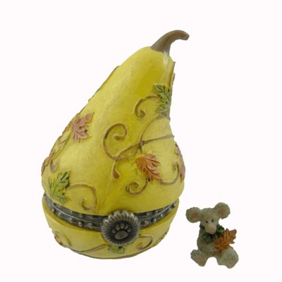 Boyds Bears 2.5 Inch Aubrey's Gourd With Oakley Fall Treasure Box Figurines