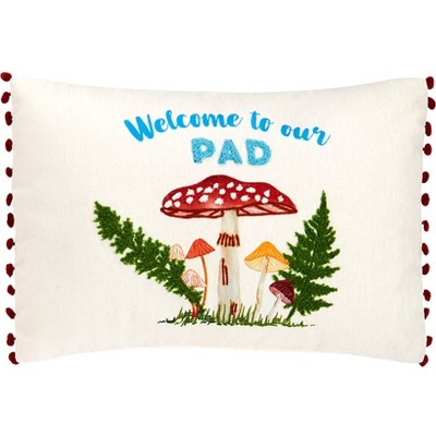 The Lakeside Collection Mushroom Garden Accent Pillows
