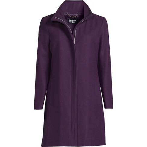 Lands End Women s Insulated Wool Coat 16 Blackberry Target