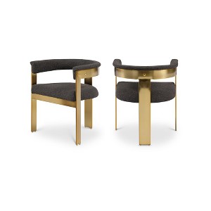 Meridian Furniture,Romeo Boucle Fabric Dining Chair, Set of 2 - 1 of 4