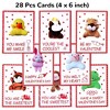 28pcsValentines Day Gifts Cards for Kids with Animal Plush Toy Key Chain - 3 of 4