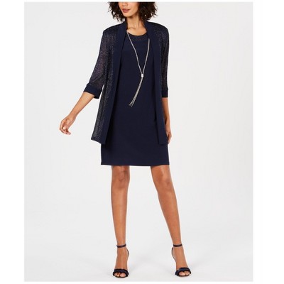 R & M Richards Womens Shimmer and shine A-line Dress