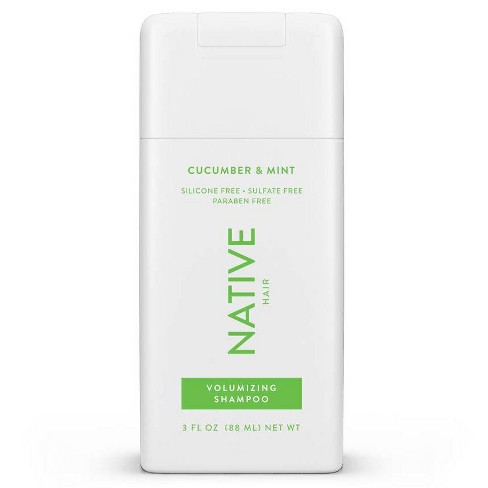 Native Travel Size Vegan Cucumber & Mint Natural Volume Shampoo, Clean,  Sulfate, Paraben And Silicone Free - 3 Fl Oz : Target