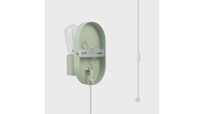 Kiel 1-Light Sage Green Plug-In or Hardwire Wall Sconce - Globe Electric, 2 of 8, play video