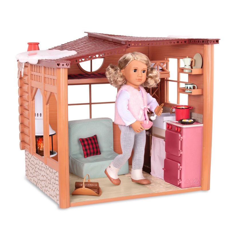 Our Generation Cozy Cabin Dollhouse Playset for 18&#34; Dolls, 4 of 12