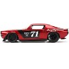 1971 Chevrolet Camaro #71 Red Metallic with Black Stripes "Bigtime Muscle" Series 1/24 Diecast Model Car by Jada - 3 of 4