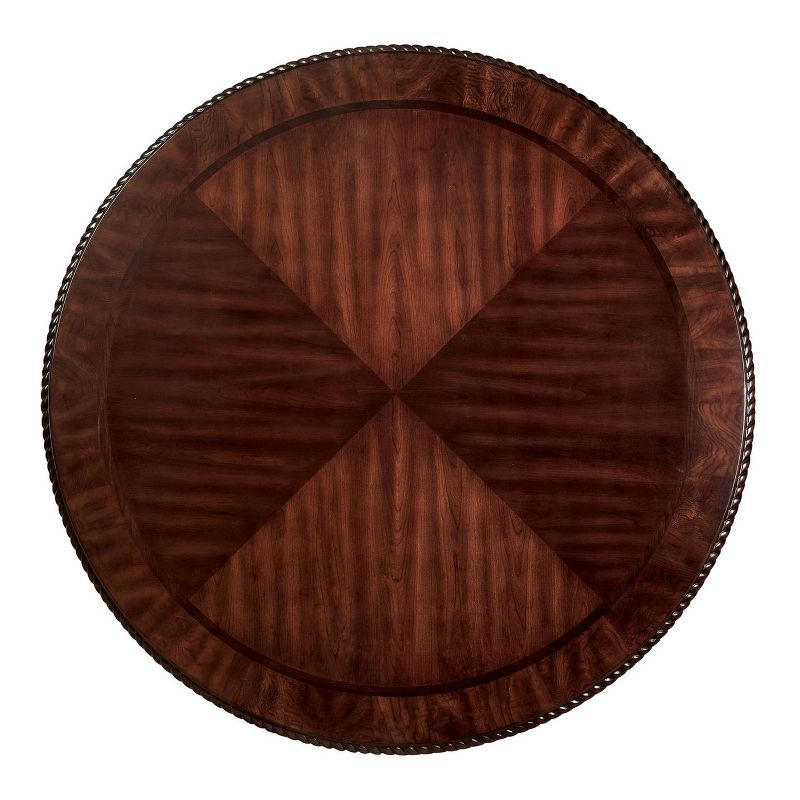 Gibeon&#160;Elegant Carved Pedestal Round Dining Table Brown - HOMES: Inside + Out, 4 of 7