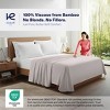 300 Thread Count 100% Organic Bamboo Viscose Flat Sheet Only, Extra Wide, Cooling & Breathable, Double Stitching, Bedding Sheet - 3 of 4