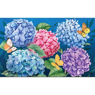 Briarwood Lane Spring Doormat 30x18 Indoor Outdoor Colorful Hydrangeas For Spring Doormat