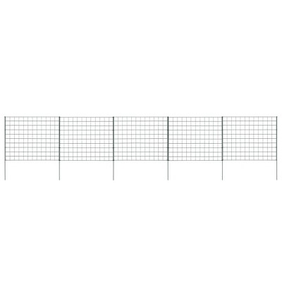 vidaXL Garden Fence Set 30.5"x25.2" Green