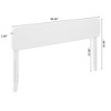 AFI Furnishings Florence Queen Solid Wood Headboard, White - 3 of 4