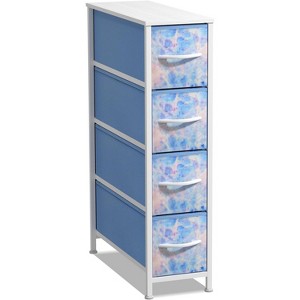 Sorbus 4 Drawers Narrow Dresser - with Steel Frame, Wood Top & Easy Pull Fabric Bins for Small Spaces, Closets, Bedroom, Bathroom & Laundry - 1 of 4