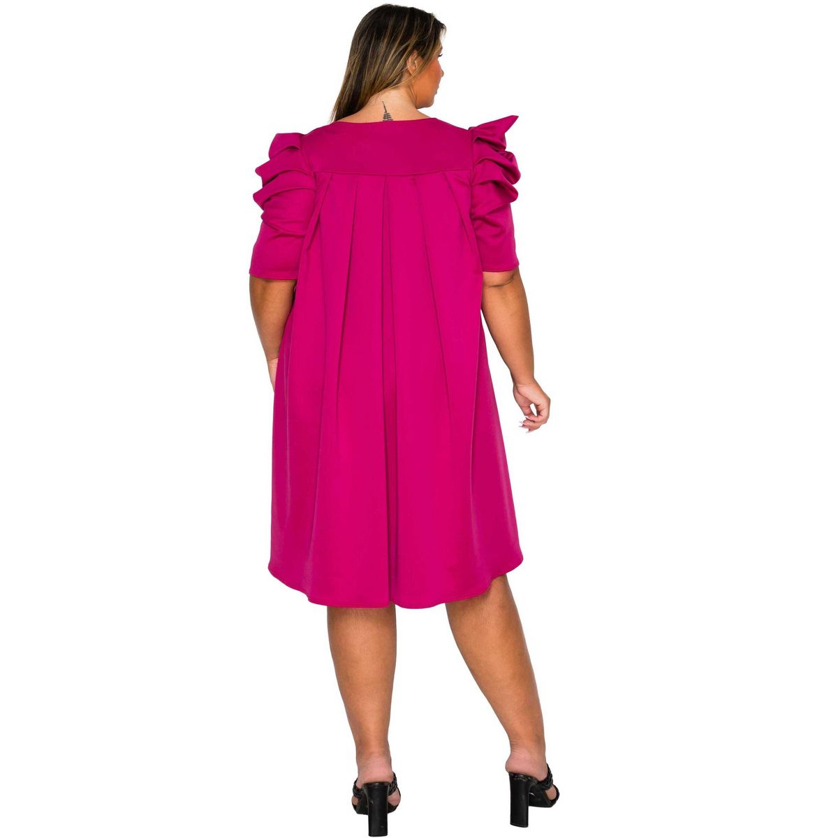 L I V D Women's Plus Size Zaya Pleated Swing Dress - thumbnail 6