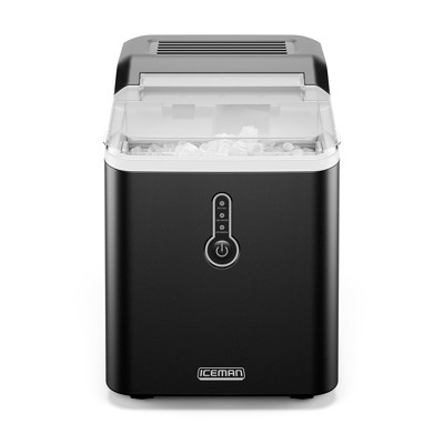 Iceman by Chefman Compact Nugget Ice Maker Machine, 26 lb in 24 Hours, Ice in 6 Minutes - Black