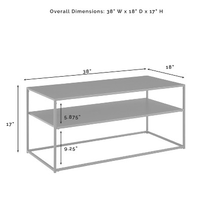 Braxton Matte Black Steel Slim Frame 3pc Table Set