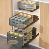 CuisinSmart 2PCS Pull Out Cabinet Organiser, Extendable Slide Out Drawer Adhesive, Storage Shelf with Adhesive Film, Roll-Out Drawer Organiser Shelf - 4 of 4