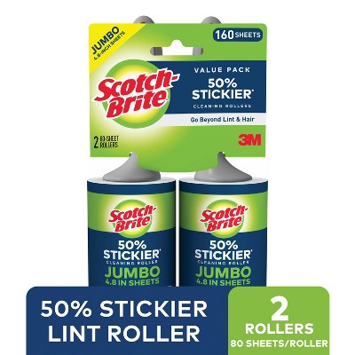 Scotch- Brite Extra Large Lint Rollers - 2pk, 80 Sheets
