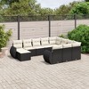vidaXL Garden Sofa Set Black, Cream White - 2 of 4