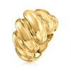 Ross-Simons Italian 18kt Gold Over Sterling Croissant Ring - 3 of 4
