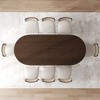 79" Farmhouse Oval Black Dining Table for 6-8 People with Round Arched Table Legs for Dining Room and Living Room - 2 of 4
