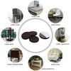 Unique Bargains Round Self-Stick Non-Slip Furniture Felt Pads Dark Brown 90 Pcs - image 4 of 4