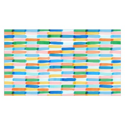 Jacqueline Maldonado Dreamy Watercolor Dashes Multi Tablecloth - Deny Designs