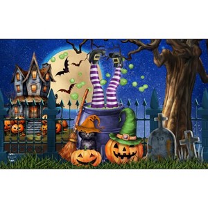 Briarwood Lane Halloween Doormat 30x18 Indoor Outdoor Witches Brew For Halloween Doormat - 1 of 4