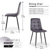 Mid Century Modern Velvet Dining Chairs Set of 2,Upholstered Accent Chairs with Metal Legs for Kitchen or Living Room-Baofuwish - 4 of 4