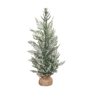 Transpac Artificial 24 in. Multicolor Christmas Relaxed Leaf Tree - 1 of 2