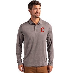 Cleveland Guardians1 Cutter & Buck Coastline Epic Comfort Recycled Mens Long Sleeve Polo - 1 of 1