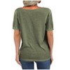Imily Bela Womens T Shirt Deep V Neck Short Sleeve Casual Fit Basic Fashion Top - 2 of 3