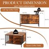 Lift-Top Coffee Table with Hidden Storage featuring Open Shelves Adjustable Height Table for Living Room or Apartment-3irtyhousy - 4 of 4