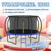 12FT Outdoor Trampoline Big Stable Trampoline With Inner Safety Enclosure Net, Ladder, PVC Spring Cover Padding - 3 of 4