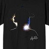 Lily Rose Singer Silhouette Lens Flare Crew Neck Short Sleeve Men's Black T-shirt - 2 of 3