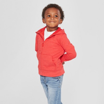 boys red zip up hoodie