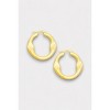 Slickblue Women's Hoops, Circle Cutout Latch Earrings, Boho Inspired, Fashion Jewelry, Minimalist Look, Silver/Gold, 2.1" - 3 of 4