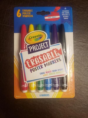 Crayola Project Erasable Poster Markers, Pack of 6